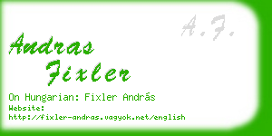 andras fixler business card